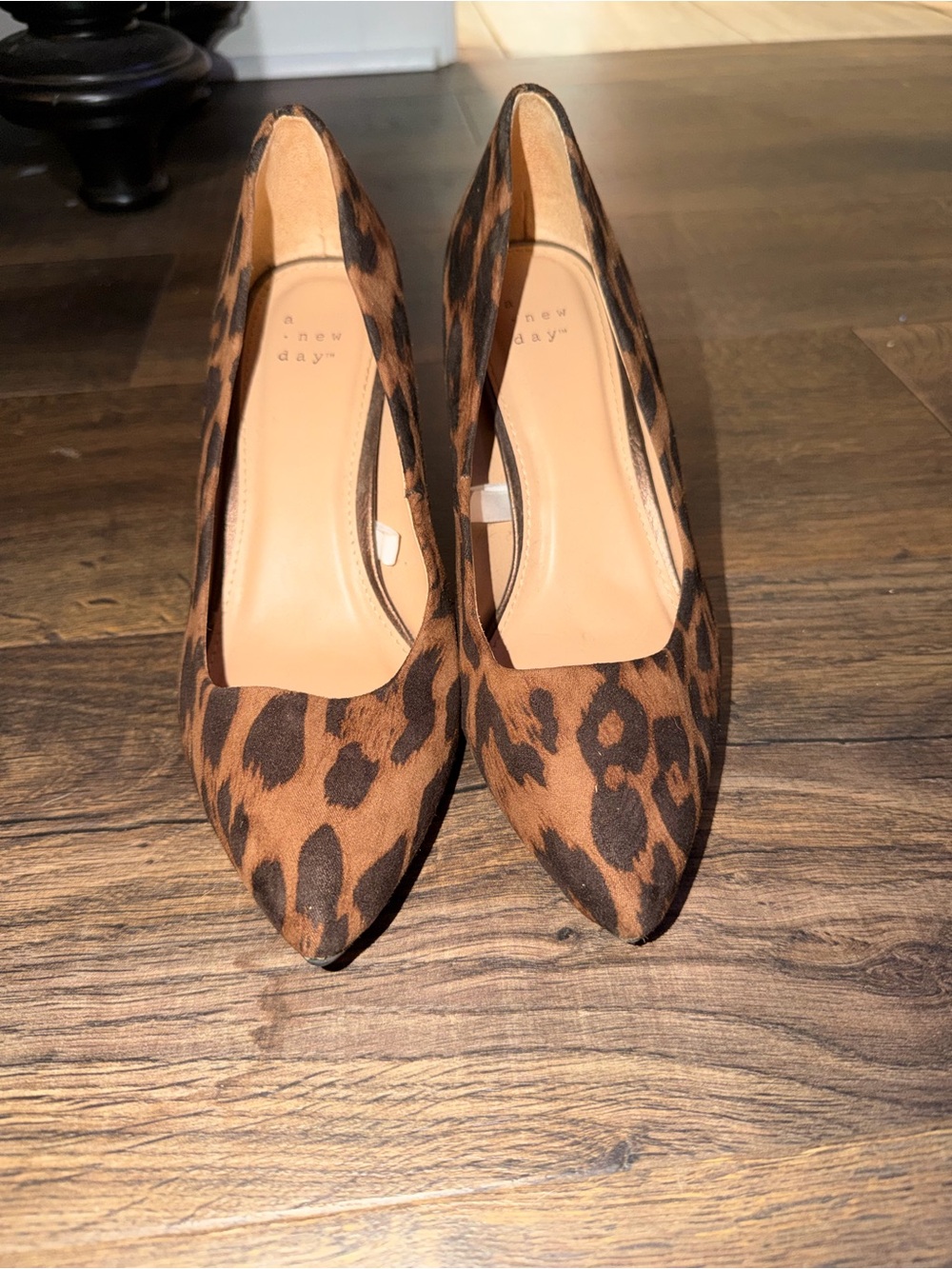 a new day Leopard Print Pointed-Toe Heels - Brown and Black